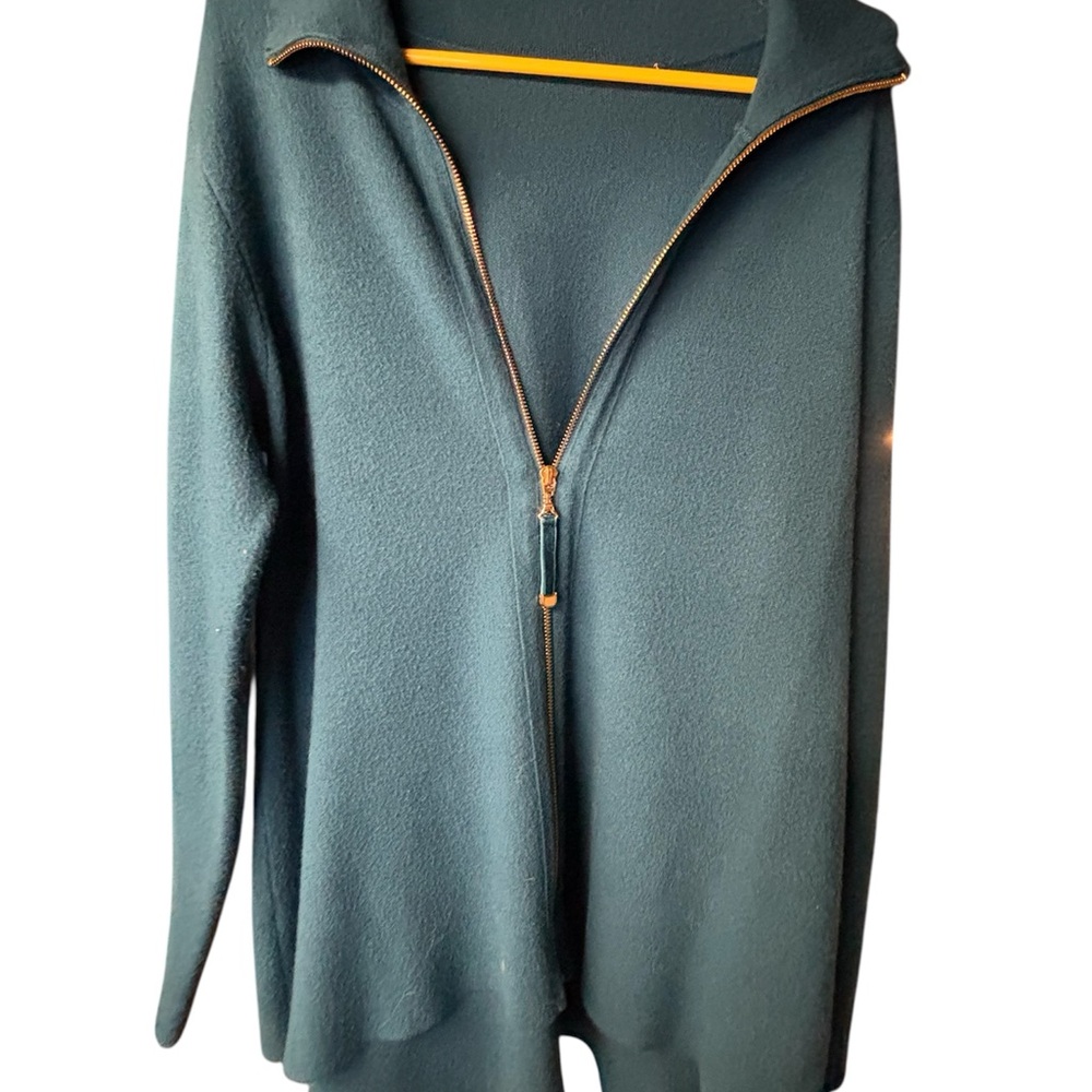 🌬️Dark Green Zip-Up Jacket